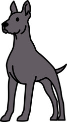 isolate illustration icon of a Great Dane