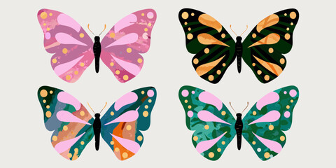 colorful butterfly vector illustration