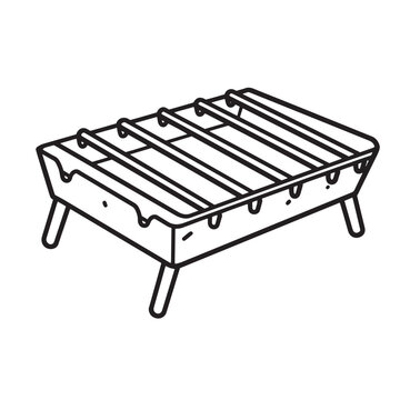 black and white barbecue grill clip art preview