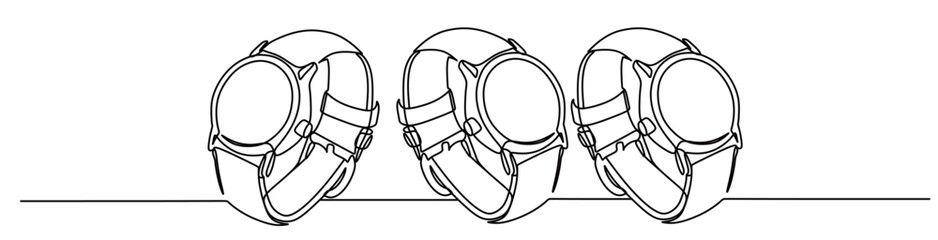 continuous line art of a watch. concept of time. this icon is for a watch company or store advertisement