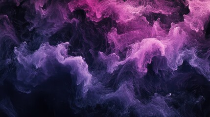 Black and Deep Purple Gradient with Gentle Pink Glow. Abstract Background
