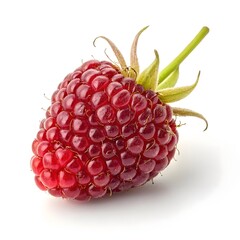 Chilean Wineberry &ndash; Deep Scarlet Wild Berry with Rich Hue on White Background