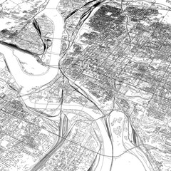 Obraz premium 3D illustration of city and urban in Kansas city USA