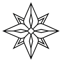 Elegant symmetrical star ornamented divider for clean design projects