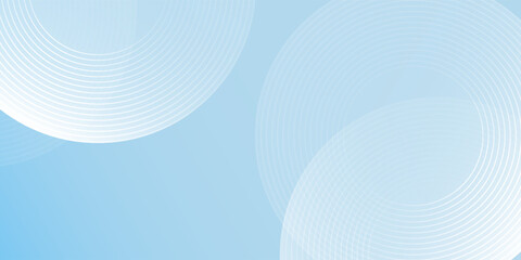 Abstract minimalist banner background simple pastel colorful  blue and white gradations. Circle effect style geometric modern good art illustrtions