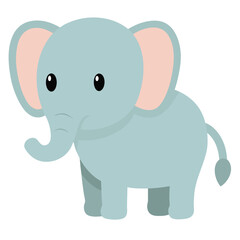 World Elephant Day - Baby Elephant: Minimal Cartoon

