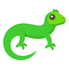 World Lizard Day - Green Lizard: Minimal Cartoon

