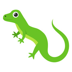 World Lizard Day - Green Lizard: Minimal Cartoon

