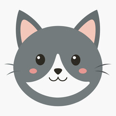 International Cat Day - Cute Cat: Minimal Vector

