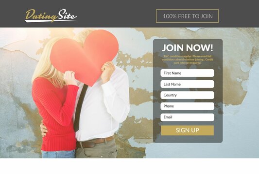 Subscription form on dating site