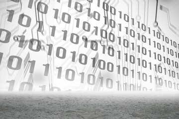 Grey and white binary code