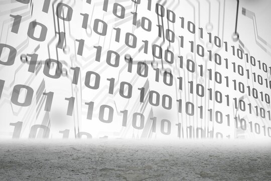 Grey and white binary code