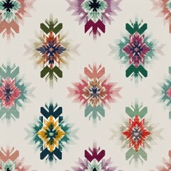 Fototapeta premium Colorful Geometric Pattern with Abstract Shapes and Rich Textures