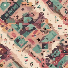 Fototapeta premium Abstract Geometric Pattern in Soft Pastel Colors for Design Use