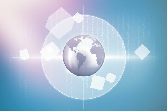 Fototapeta Digitally generated image of planet Earth