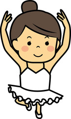 バレエを踊る女の子