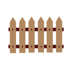 Wooden Fence Panel Illustration Agriculture Element