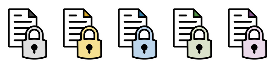 イラストアイコンセット：鍵穴ファイル	