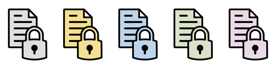 イラストアイコンセット：鍵穴ファイル	