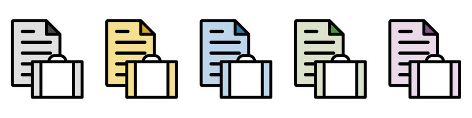 イラストアイコンセット：カバンファイル