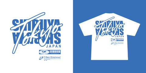 Futuristic illustration of tokyo japan vector t shirt design, vector graphic, typographic poster or tshirts street wear and Urban style © Therintproject