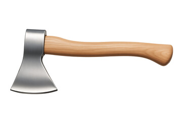 Professional Quality Digital Illustration of a Sharp Axe Tool with Wooden Grip