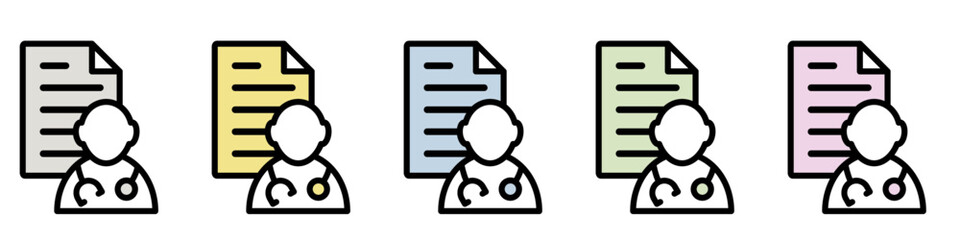 イラストアイコンセット：医療ファイル	
