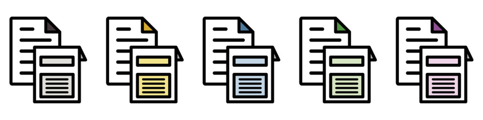 イラストアイコンセット：医療ファイル