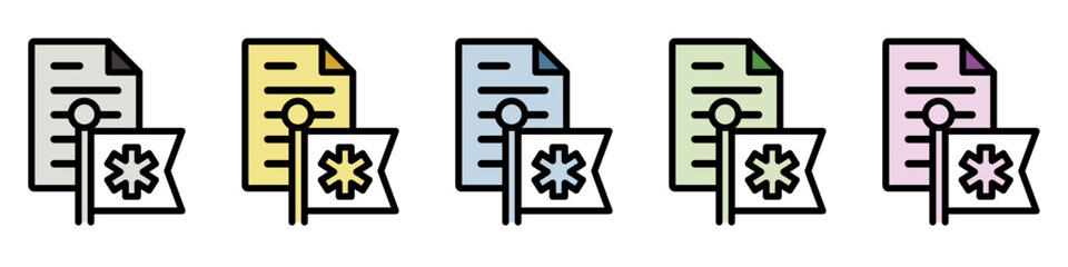 イラストアイコンセット：医療ファイル	
