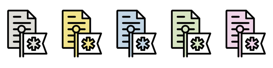 イラストアイコンセット：医療ファイル	
