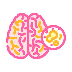creutzfeldt jakob disease color icon vector illustration