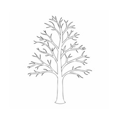 vector tree silhouette