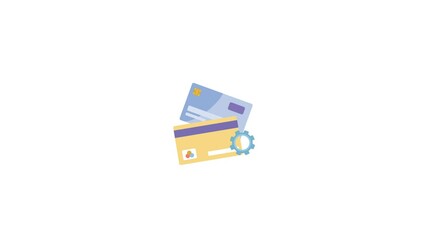 Smooth animation of a credit or debit card being used for payment, symbolizing modern transactions and digital finance. Ideal for fintech apps, e-commerce promos, banking presentations, online shoppin