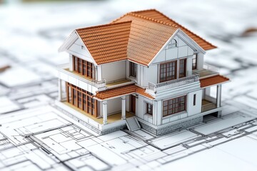Professional builder planning a property development project, overseeing the planning and  of construction plans, Generative AI