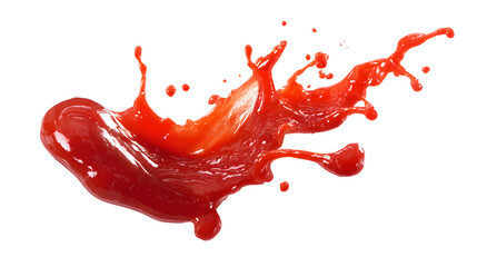 Ketchup splashes isolated on a white background