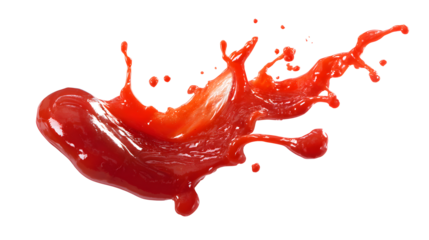 Ketchup splashes isolated on a white background