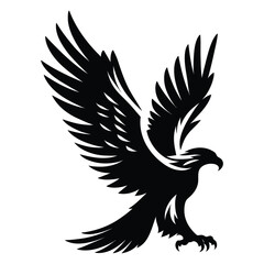 Fototapeta premium Eagle silhouette in flight