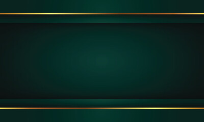 modern dark green luxury with gold lines premium with copy space background decoration