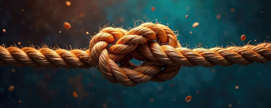 Tangled Rope  A Metaphor for Overcoming Challenges and Finding Solutions.  A knotty problem symbolizes perseverance and the struggle for success.