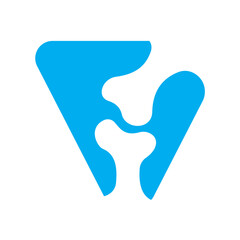 Initial Letter V Orthopedic Health Bone Logo Design Vector Template