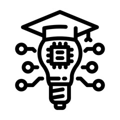 smart technology line icon vector illustration