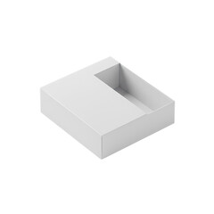 Naklejka premium Minimalist White Square Tray: Modern Home Decor, Geometric Design, Contemporary Container, Ceramic Dish, Small Serving Tray