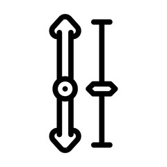 adjustable height line icon vector illustration