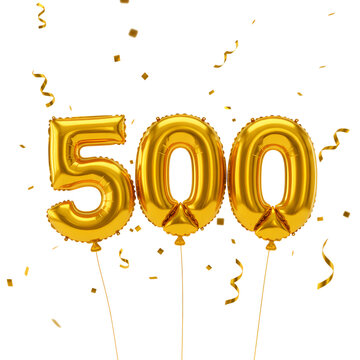 500 Followers Milestone: Gold Balloons & Confetti Celebration