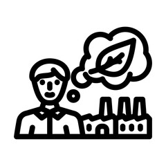eco conscious production line icon vector illustration