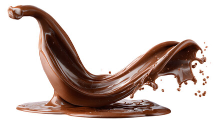 Delicious chocolate splash isolated on a white background
