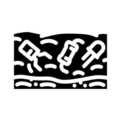 toxic metals e waste affecting urban environments glyph icon vector illustration