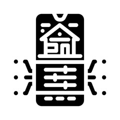 smart app integration glyph icon vector illustration