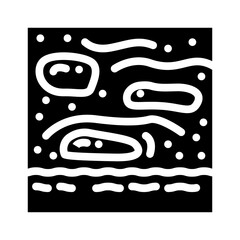 contaminated shore oil stains glyph icon vector illustration