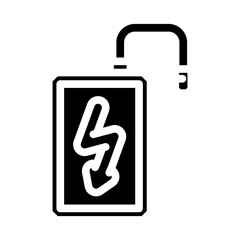 portable charging option glyph icon vector illustration